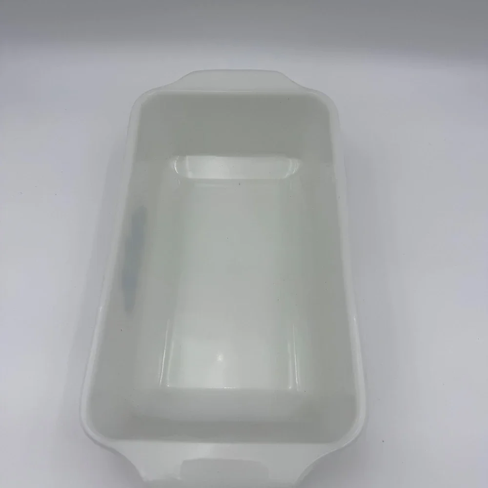 Anchor Hocking Fire-King Blue Cornflower Milk Glass Loaf Pan 441 1 Qt Ovenproof
